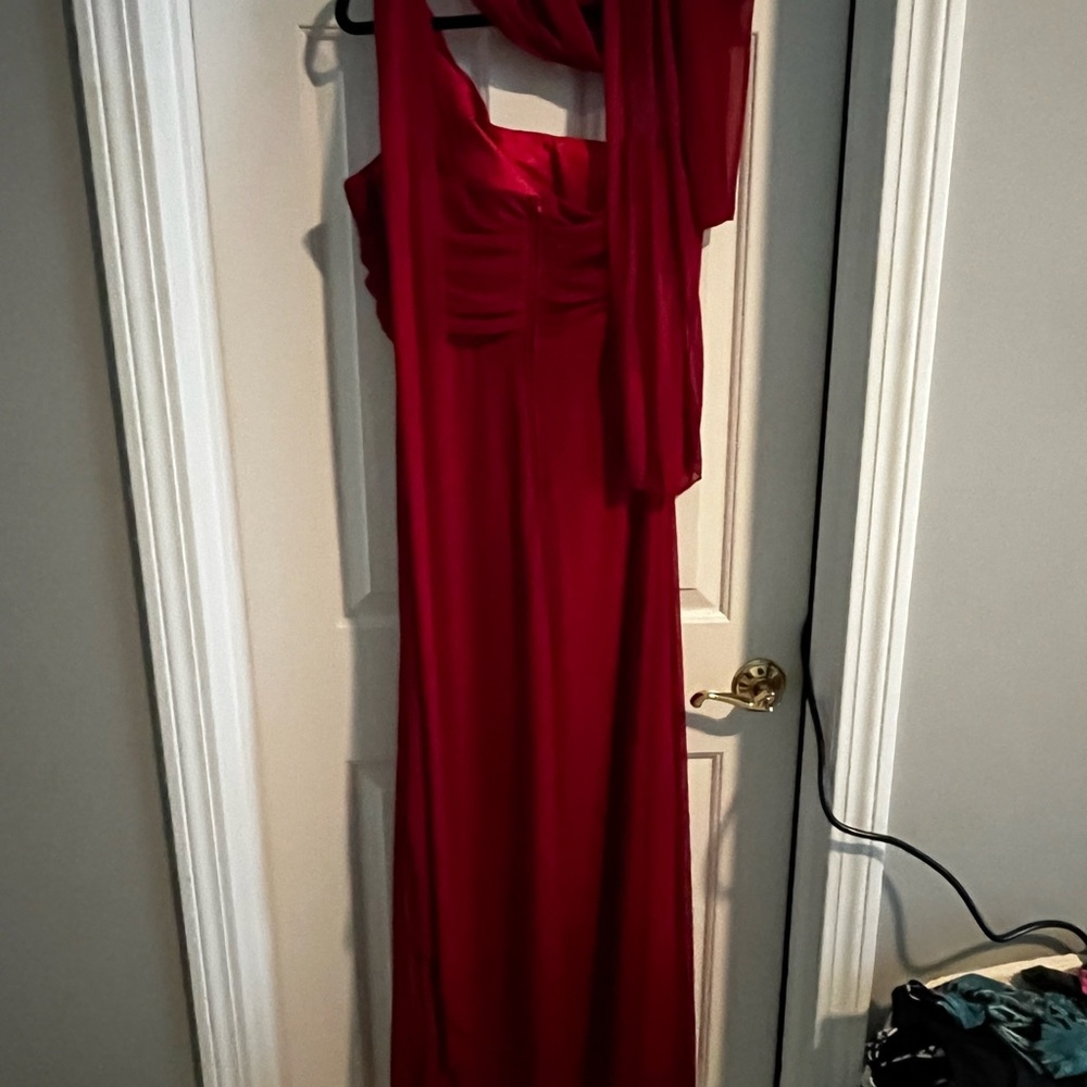 Chic One Shoulder Red Dress